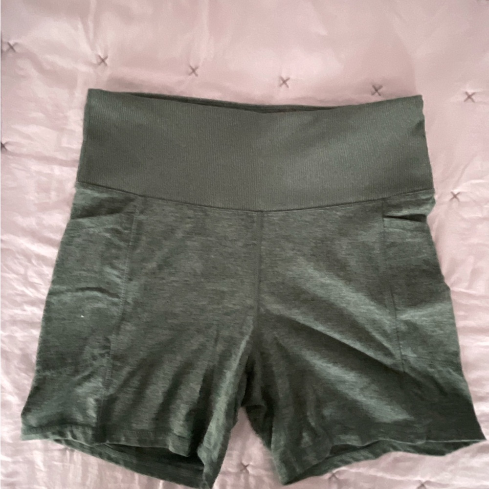 Zobha Dark Green Athletic Shorts